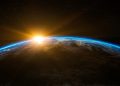 earth, space, sunlight, sun rays, sunrise, sunshine, nature, flare, world, planet, outer space, universe, galaxy, cosmos, space wallpaper, space background, background