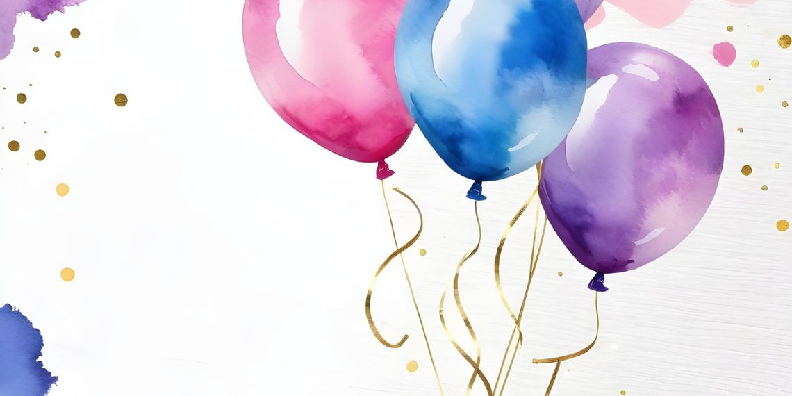 balloons, confetti, splash, anniversary, party, watercolor, painting, anniversary, anniversary, anniversary, anniversary, party, party, party, party, party